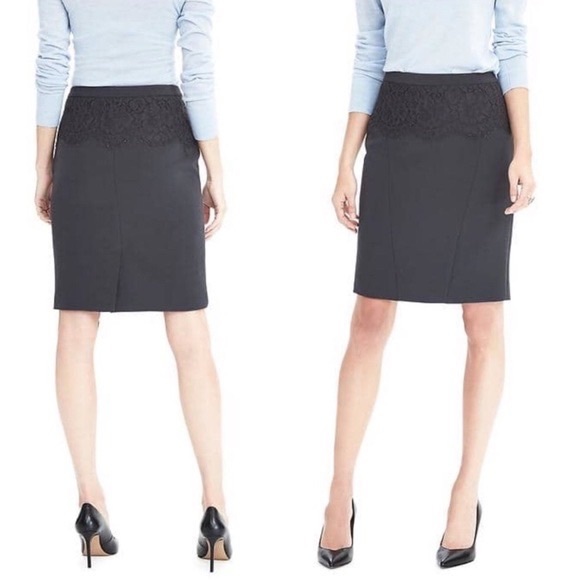 0 // Banana Republic Factory NWT Gray Lace Top Pencil Skirt - Picture 2 of 11